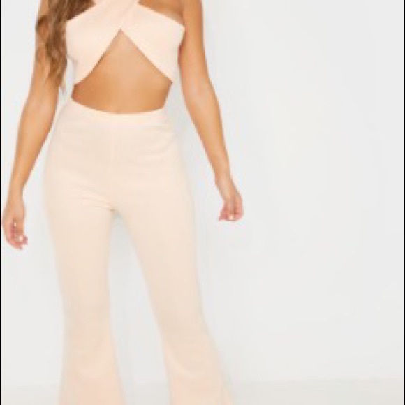 Blush scuba high wasted flare leg pants from plt - Picture 2 of 2